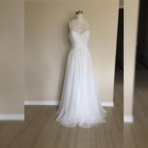 White wedding dress, size 8